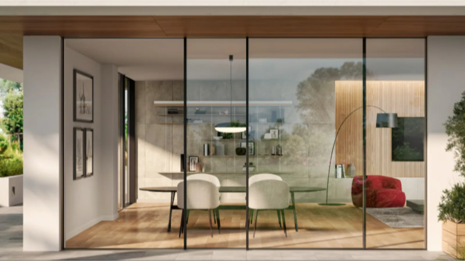 Skyline di Oknoplast, la scorrevole in alluminio dal design minimalista